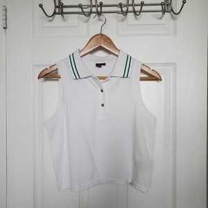 ICONE by Simons Sleeveless Polo Crop Top Size M